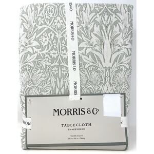 William Morris & Co Snakeshead OBLONG Tablecloth 60X102” In. Seats 8-10 Green